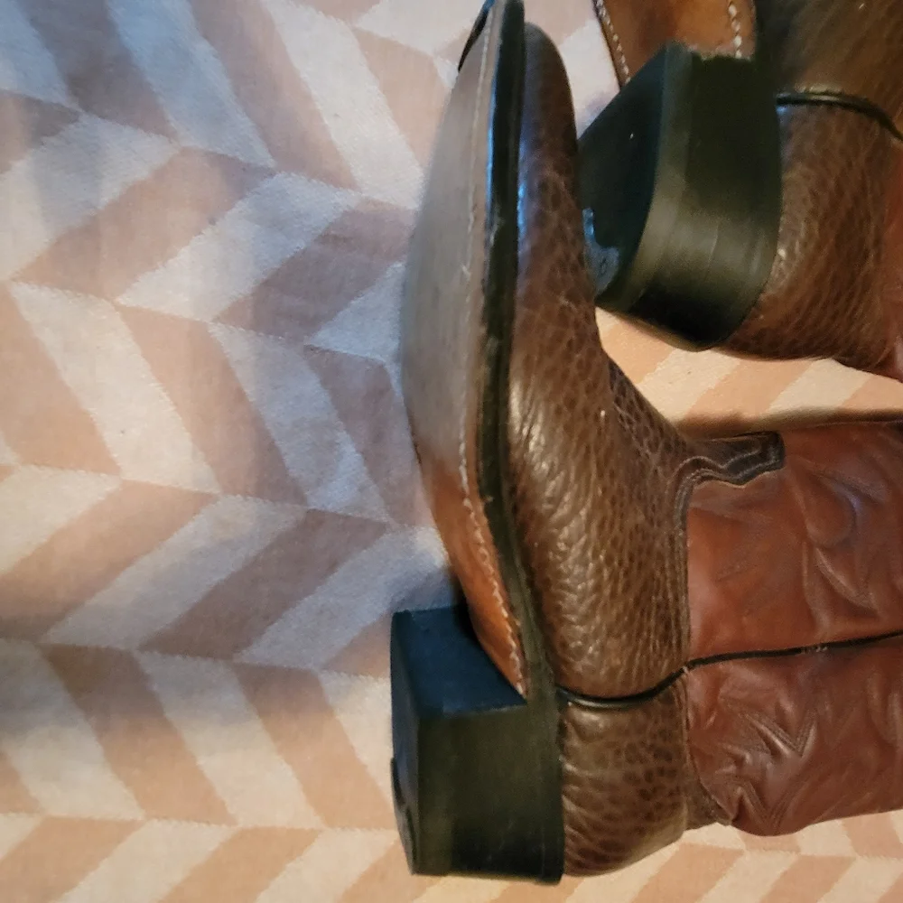 UFCW Cowboy brown boots made in America size 9